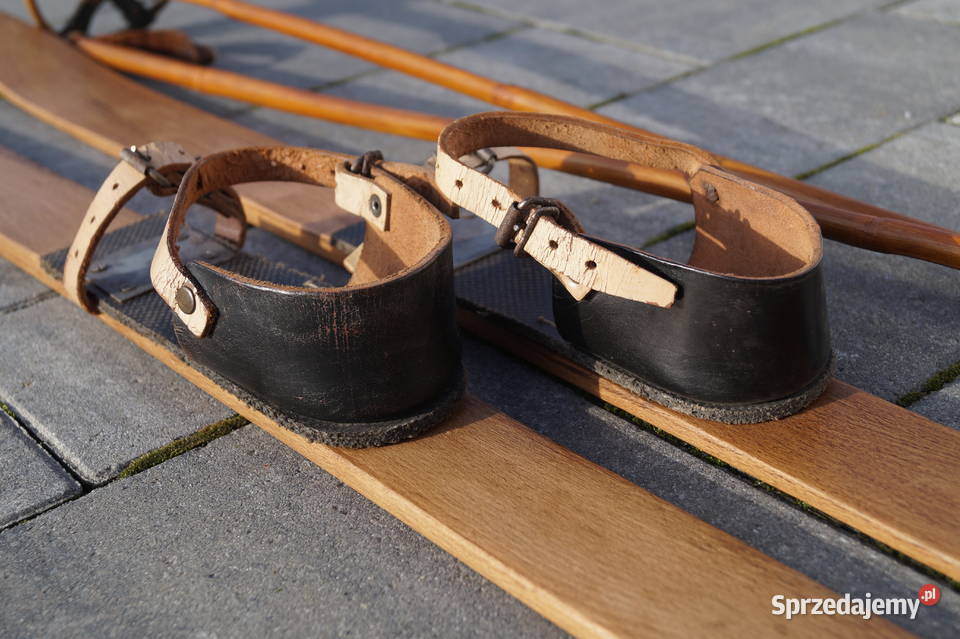 Stare narty dziecięce 90 kijki Pruchnik