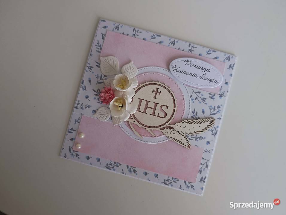 Kartka w pudełku Komunia Święta handmade sprzedam