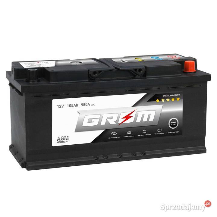 Akumulator GROM AGM STARTSTOP 105Ah 950A Prawy wielkopolskie