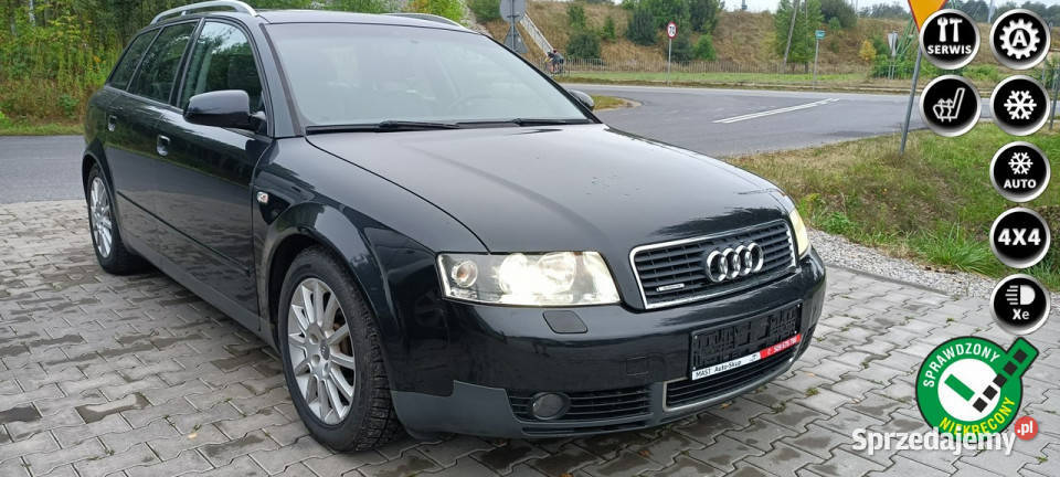 Audi A4 Quatro 220HP Tiptronik Xenon pólskóra czarny A4 Stare Budy