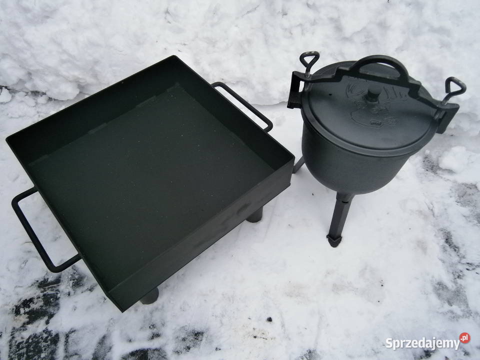 ZESTAW palenisko ogrodowekociołek żeliwny 8L Siedlce