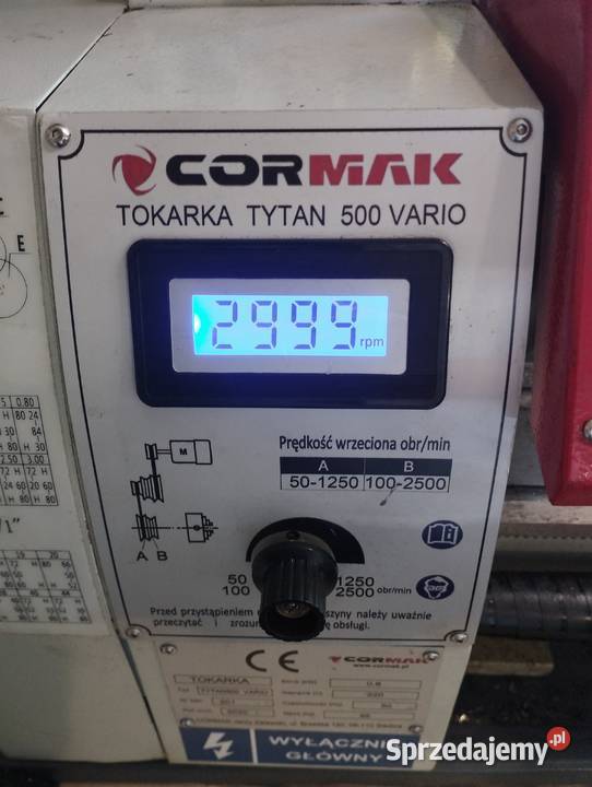 Mini tokarka Cormak Tytan 500 Vario nowa Pionki sprzedam