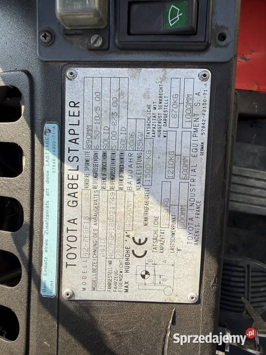 Toyota 427FGF18 Triplex obrotnica wózek widłowy Łaszków