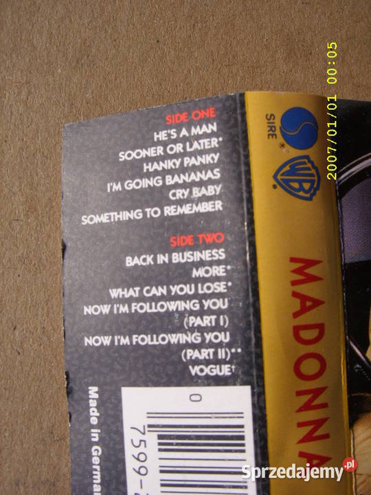 POP MADONNA5 KASET kaseta Płyty i kasety Wołów