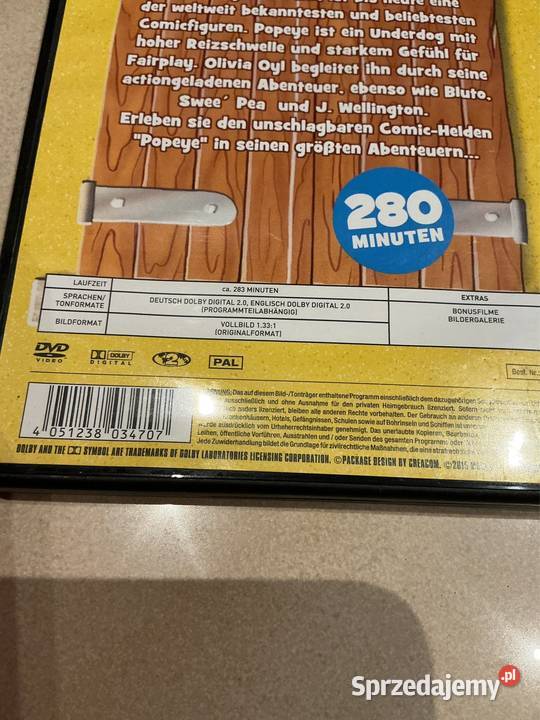 PopeyPapaj i Jego Przyjaciele DVD lubuskie sprzedam