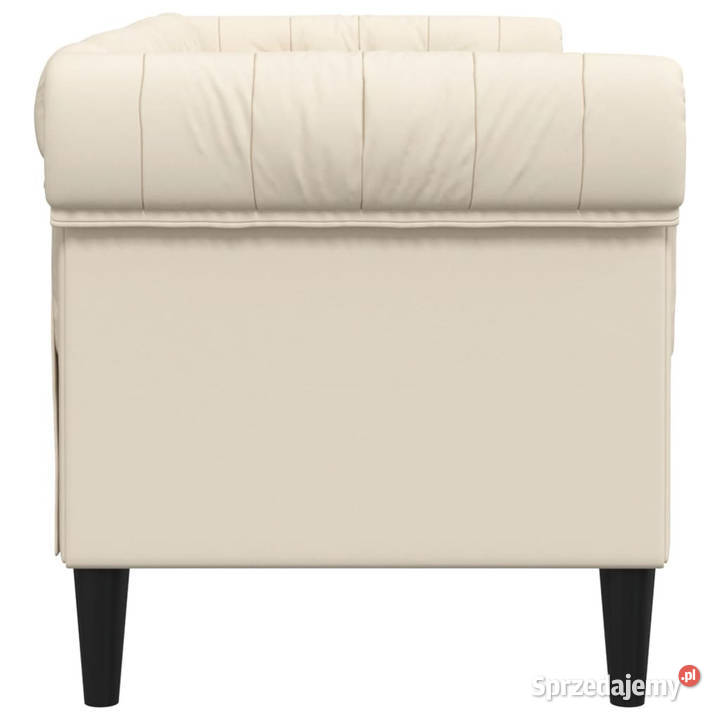 Sofa Chesterfield dwuosobowa obita lnem WM372554 Warszawa
