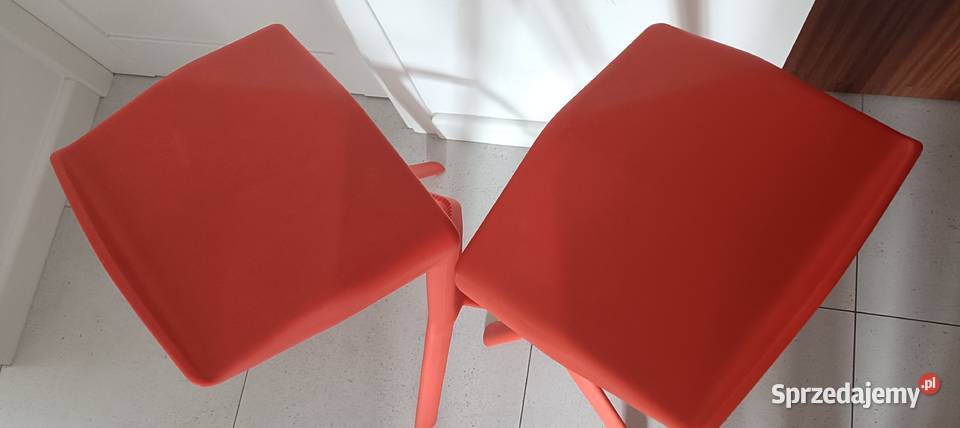 Piękne designerskie czerwone hokery barowe mazowieckie Warszawa sprzedam