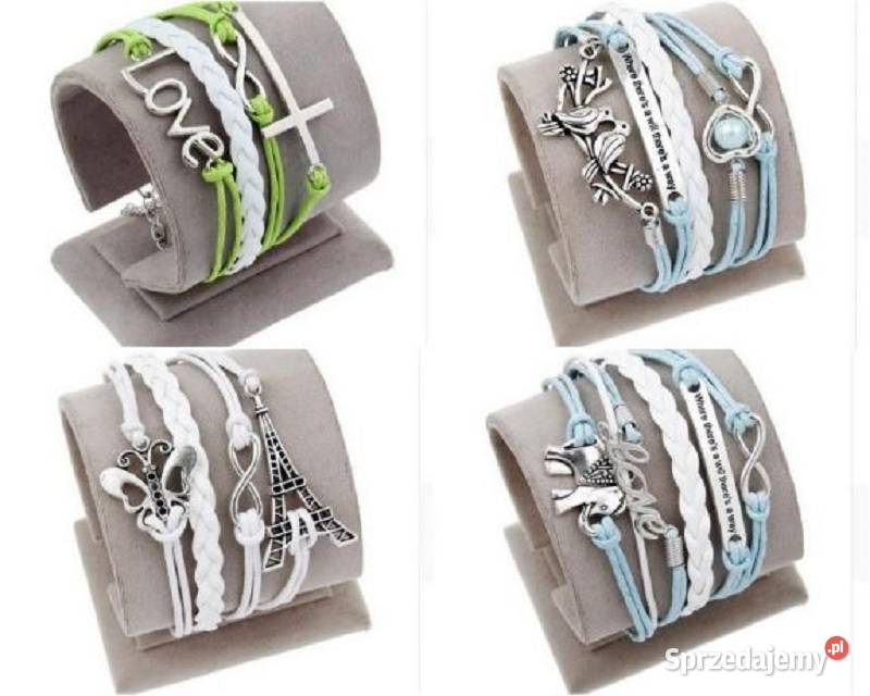 Bransoletka rzemyk plecionka sowa kot serce Łódź