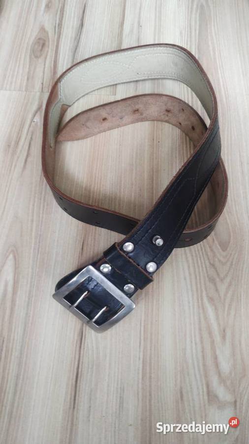 Skórzany pasek oficerski i nóż Antyki, Sztuka, Kolekcje Szczecin