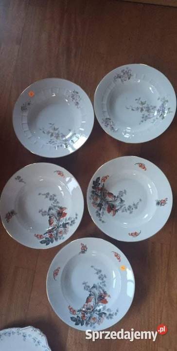 Carl Tielsch Ct Talerze do zupy Biała porcelana pomorskie
