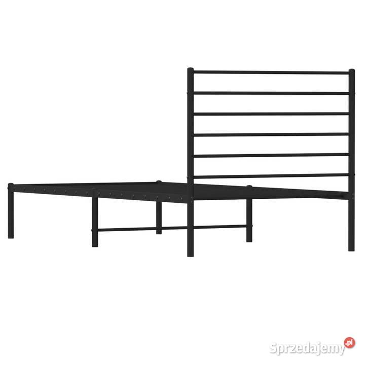 Łóżko Metalowe Czarne Rama Łóżka Ze Stelażem 90cm Warszawa