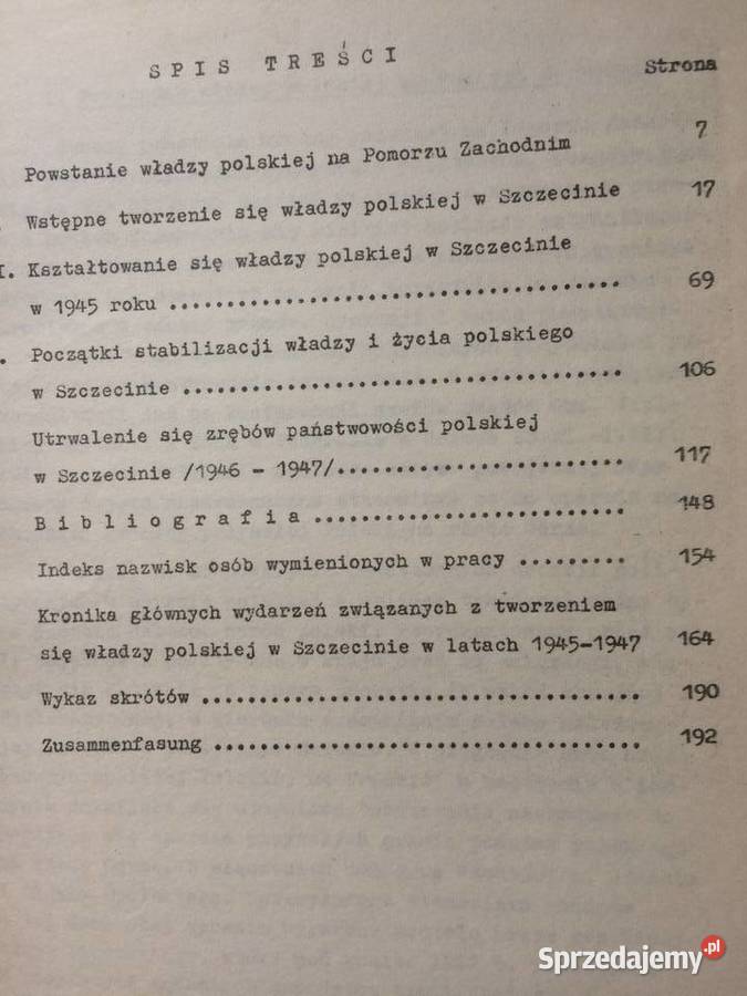 3203 Tworzenie Się Władzy Polskiej W Szczecinie Antykwariat Szczecin
