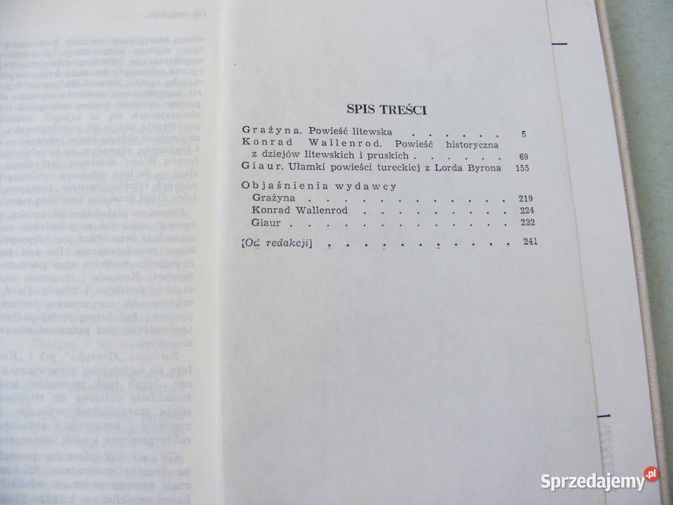 Mickiewicz Powieści poetyckie Konrad Wallenrod dolnośląskie Oborniki Śląskie