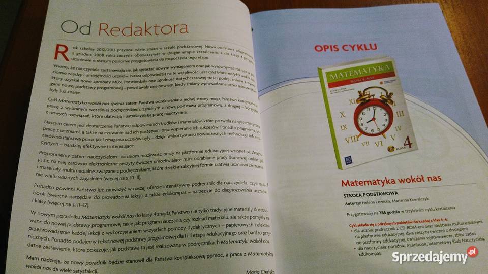 Matematyka Wokół Nas KLASA 4 PORADNIK szkoła podstawowa Gdańsk