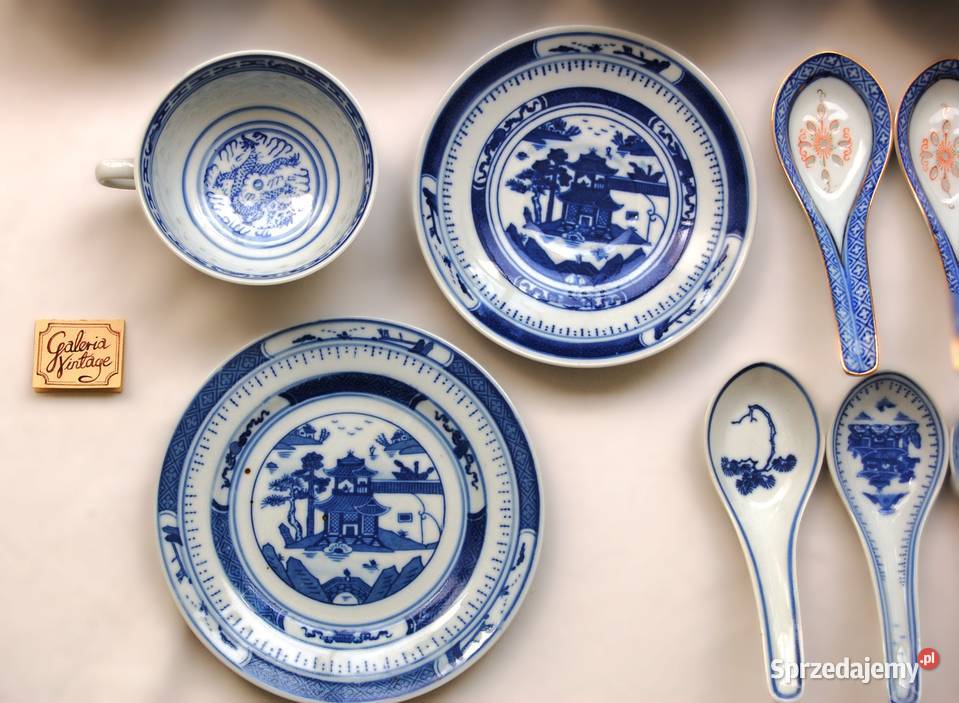 Chiński porcelanowy talerzyk spodek 2 porcelana Lublin