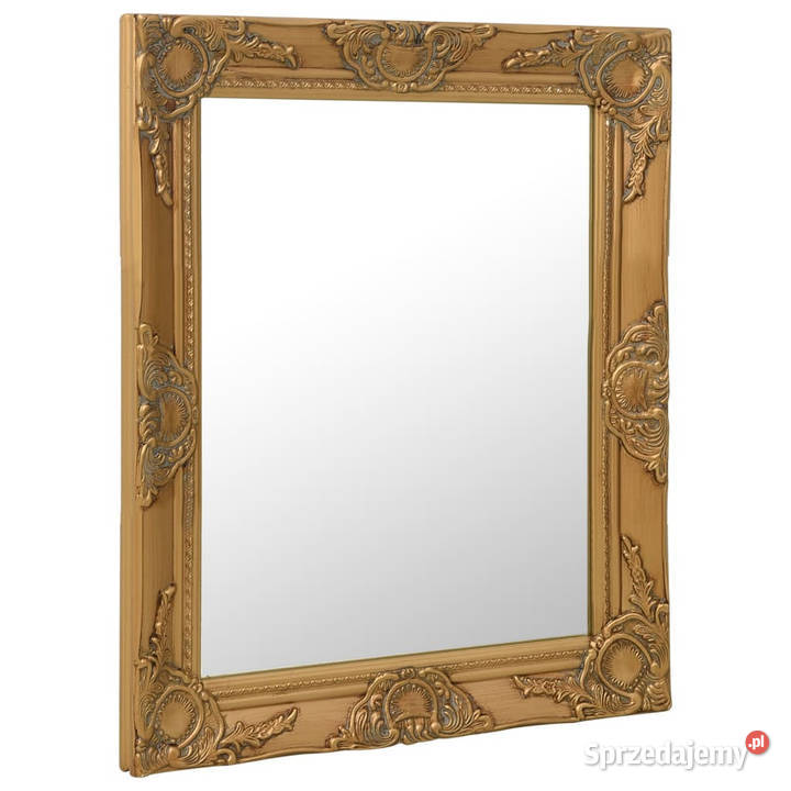 Lustro ścienne w stylu barokowym 50x60 złote