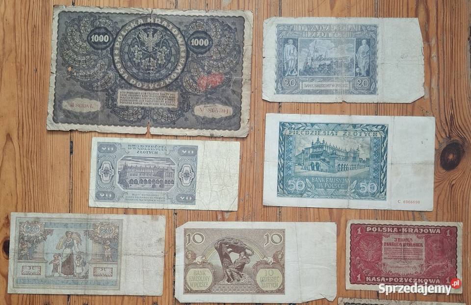 Zestaw Banknotów x11 Stara Polska SPI Gliwice