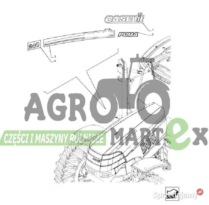 47664588 47557639 NAKLEJKA 240 CNH Wichrów sprzedam