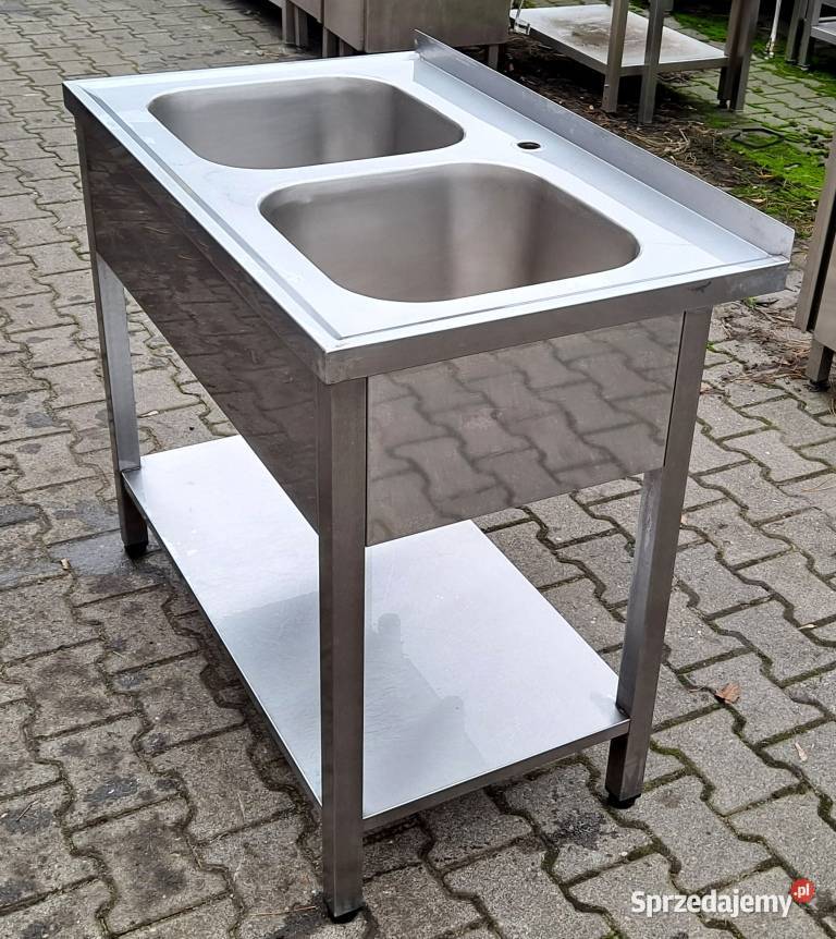 Zlew 2 komorowy z Półką 1006085 M1247 N wielkopolskie Nowe Skalmierzyce sprzedam