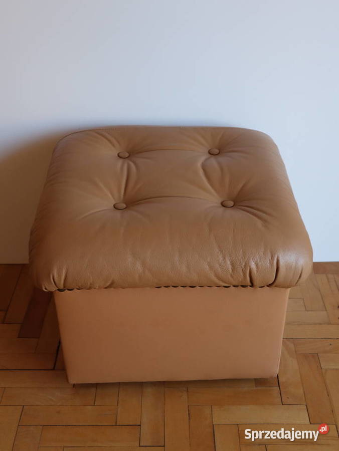 Duża skórzana kanapa narożna modułowa 390 2 pufy pomorskie Gdańsk