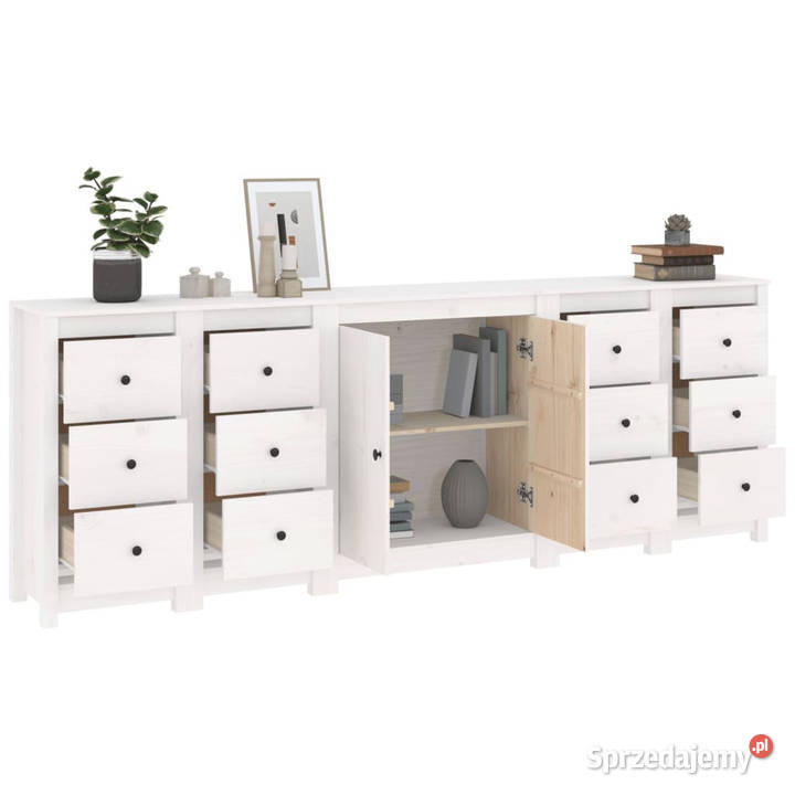 Szafka biała 230x35x80 lite drewno sosnowe mazowieckie