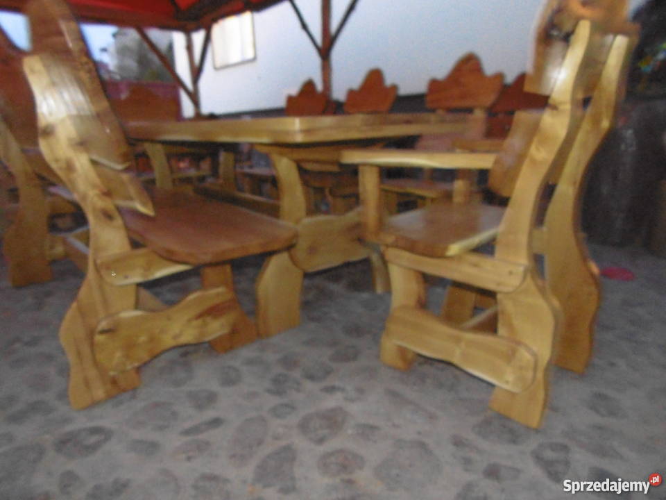 Meble ogrodowe z akacji drewno Grotniki sprzedam
