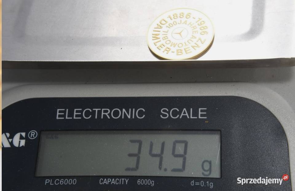 Złota moneta na 100 lecie firmy Mercedes 1 z 3