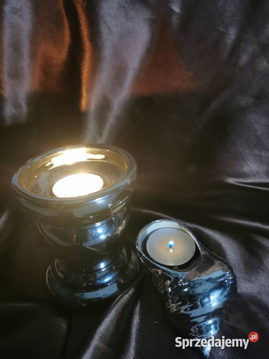 Srebrne świeczniki komplet