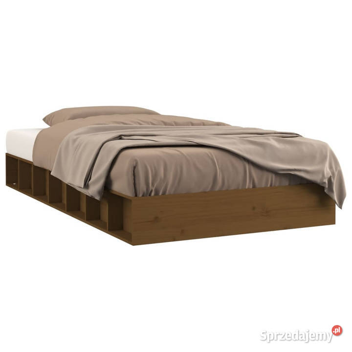 Rama łóżka brązowa lite drewno 75x190 WM820699 Warszawa sprzedam