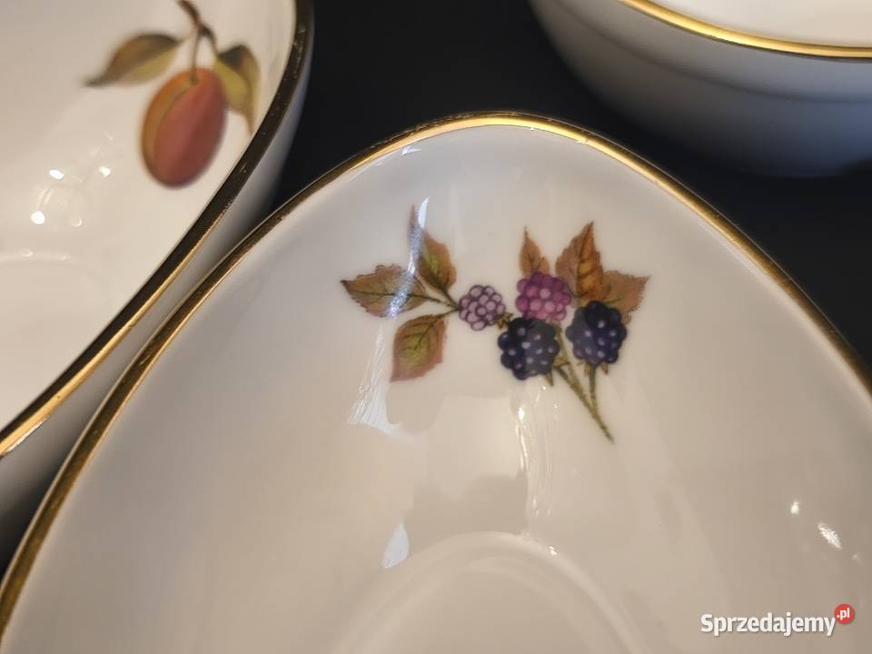 Miska angielska Royal Worcester Evesham Gold Porcelana i szkło Chełm