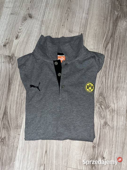 Koszulka polo Borussia Dortmund Puma szara Bytom
