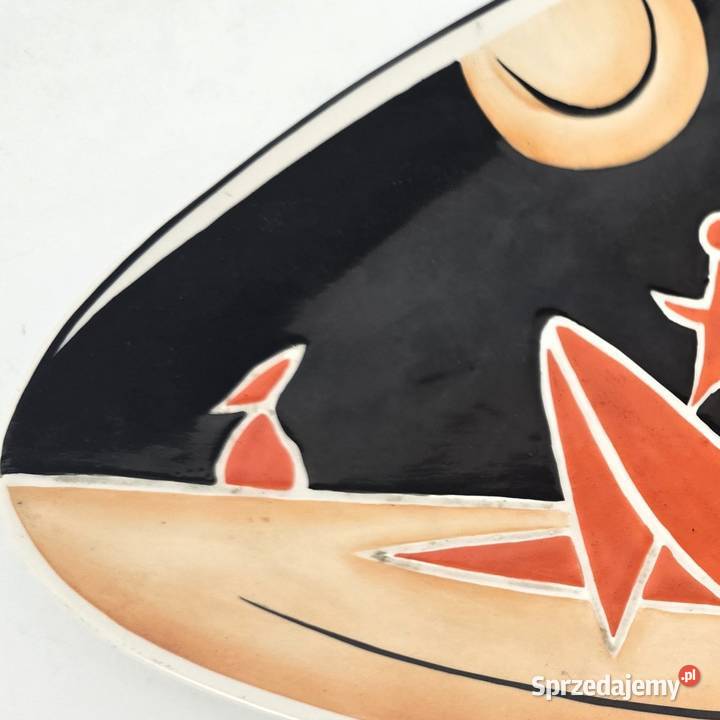 Patera art deco Zsolnay Trk Jnos Węgry lata 60te Warszawa
