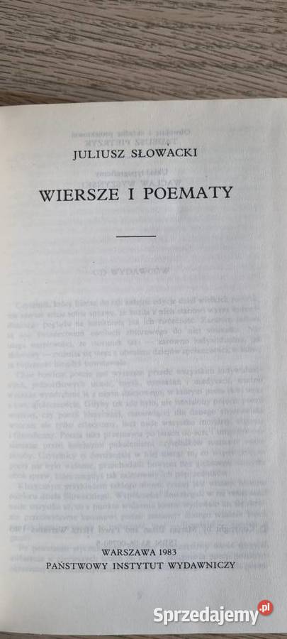 Dzieła Wybrane JSłowacki Częstochowa sprzedam