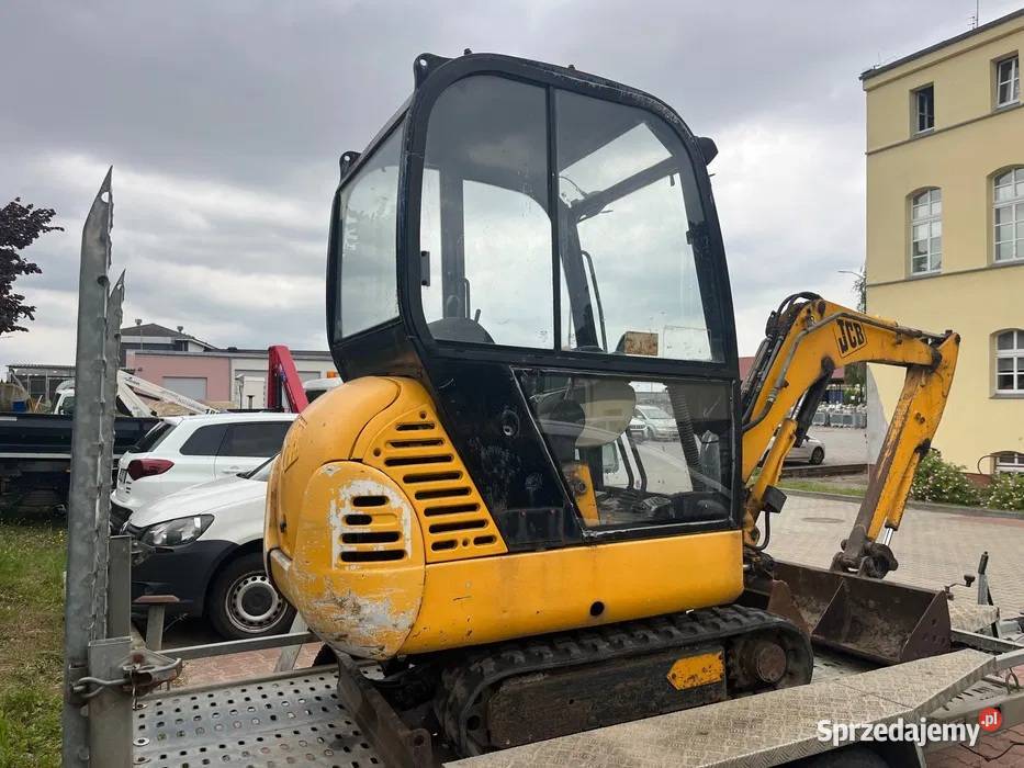 Koparka JCB 8015 z przyczepką Wiola W2 Dziedzice