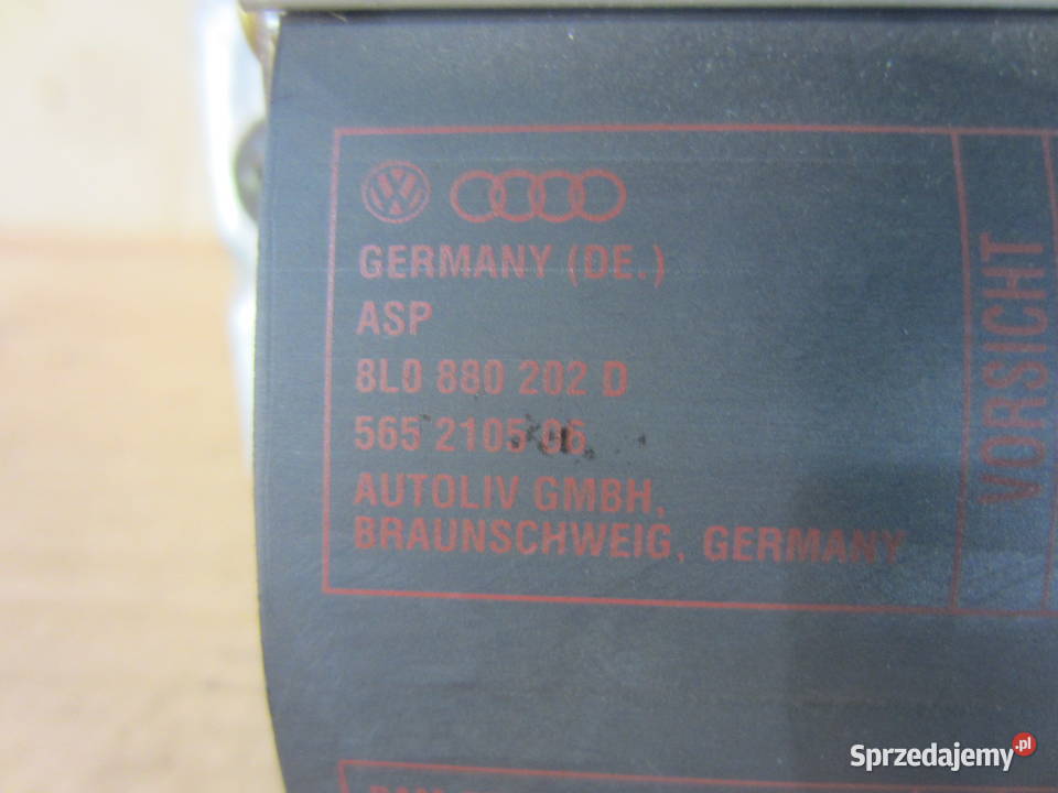 poduszka airbag prawa pasażera Audi A3 8L osobowe Szczecin