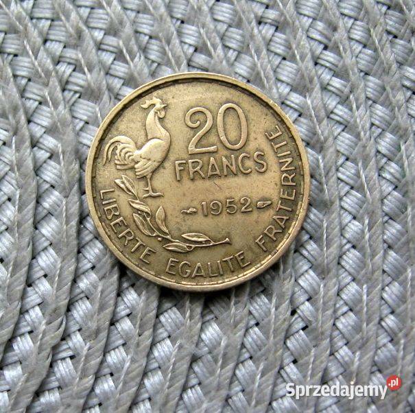 Francja 20 Frank 1952r Kalisz