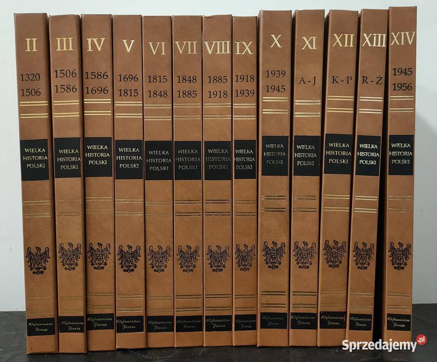 Wielka historia Polski Pinnex 13 tomów II do XIV Sosnowiec