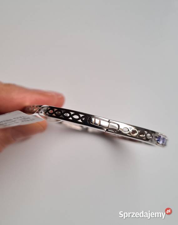 Srebrna bransoletka z tanzanitami Otwock