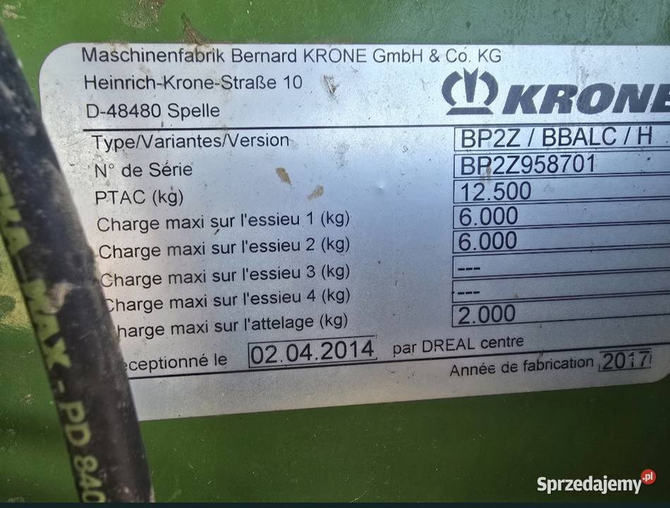 Prasa Krone Big Pack 1290xc nieuszkodzony Owijarki do bel pomorskie Ględowo