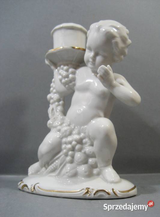 Weiss Khnert Co Figurynka Świecznik Putto Antyki, Sztuka, Kolekcje Wałbrzych sprzedam
