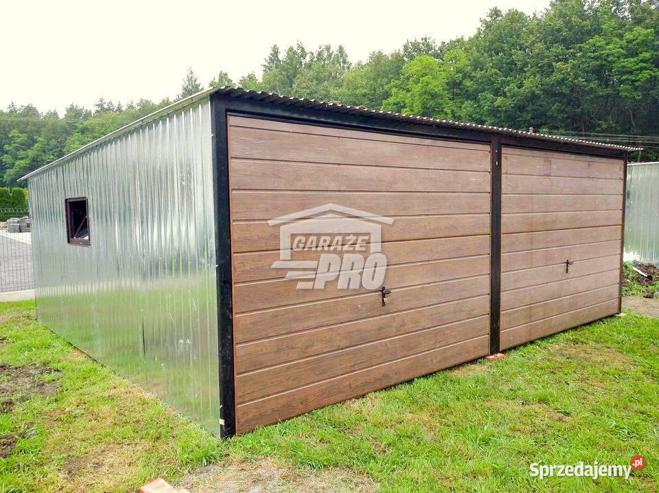 Garaż blaszany 6x5 2x Brama uchylna GP141 lubuskie