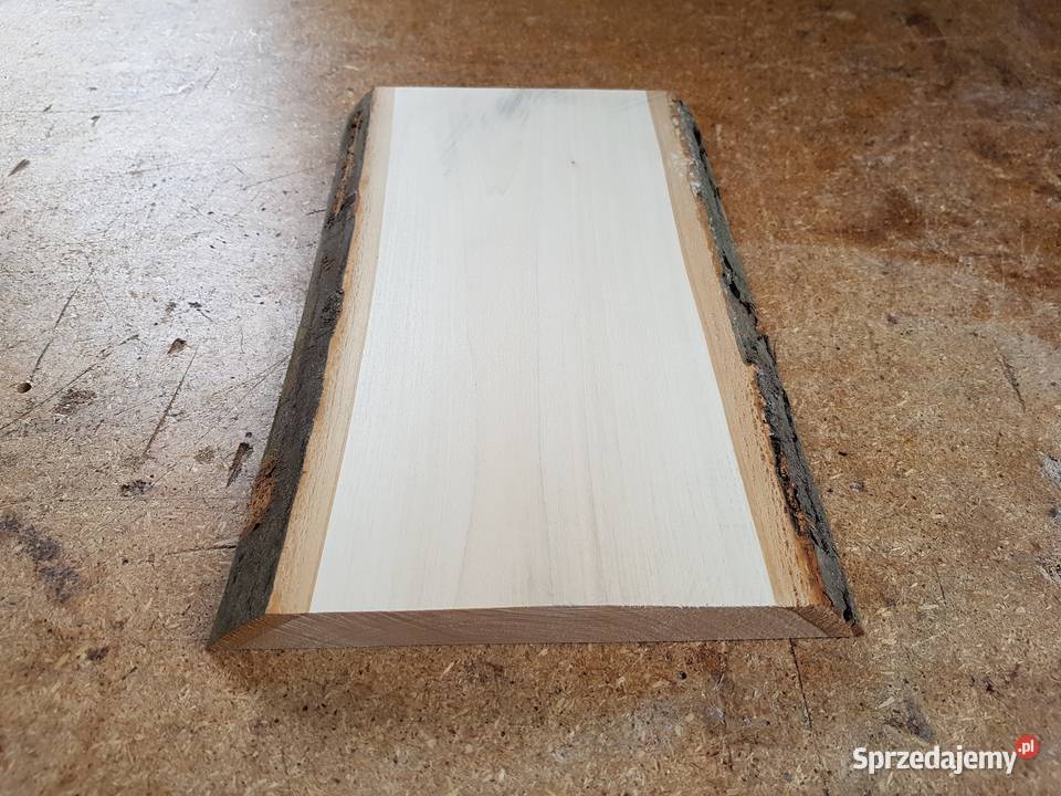 Deska lipowa z korą 30x125x25 rzeźba ikony Łódź