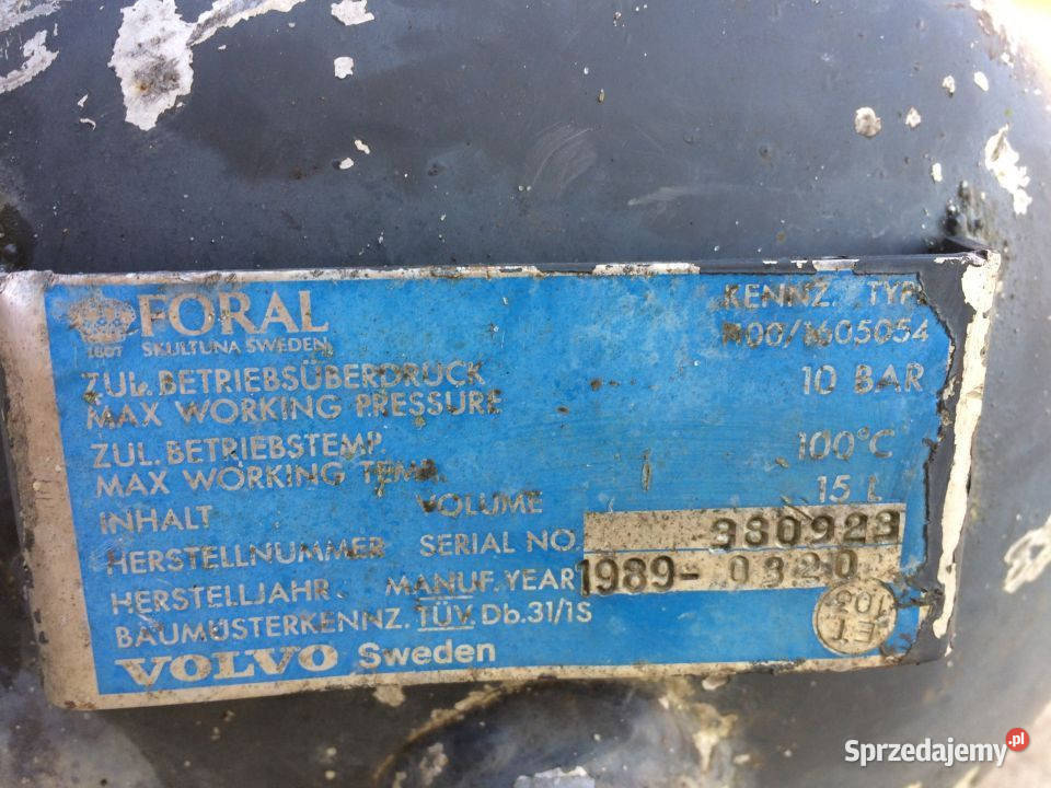Butla Zbiornik Powietrza Volvo 380923 1605054 Maszewo