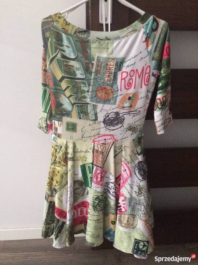 Sukienka firmy By o lala z motywem gazety Katowice