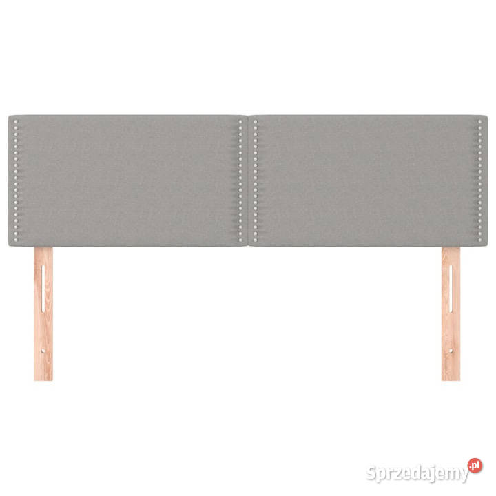 Zagłówki do łóżka 2 jasnoszare 72x5x7888 tkanina Meble Warszawa