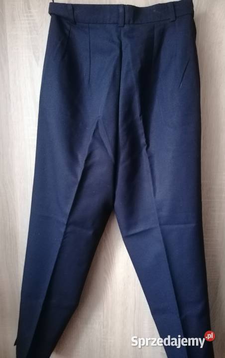 Spodnie damskie granatowe elana z wełną zwężane łódzkie Łódź