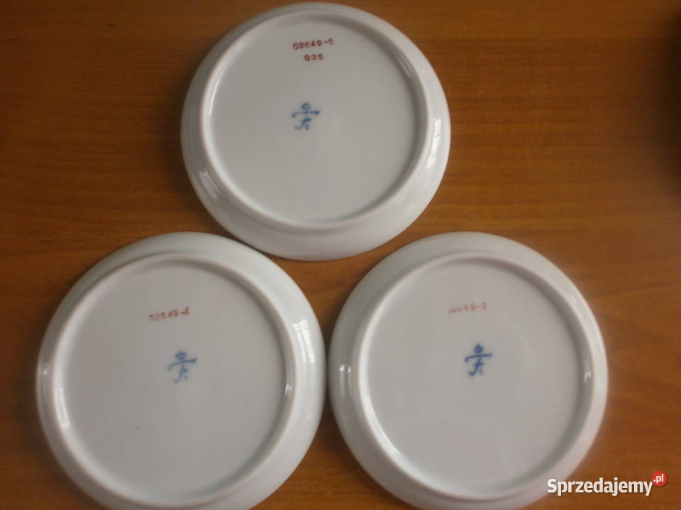 piękne porcelanowe talerzyki z papugami Zielona Góra sprzedam