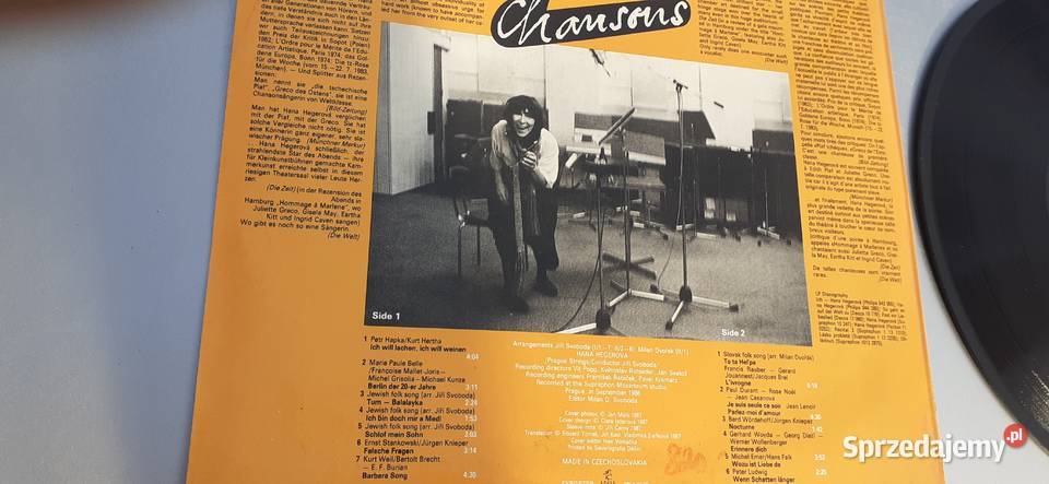 Hana Hegerova Chansonswinyl vintage pamiątka PRL Tuszkowo sprzedam