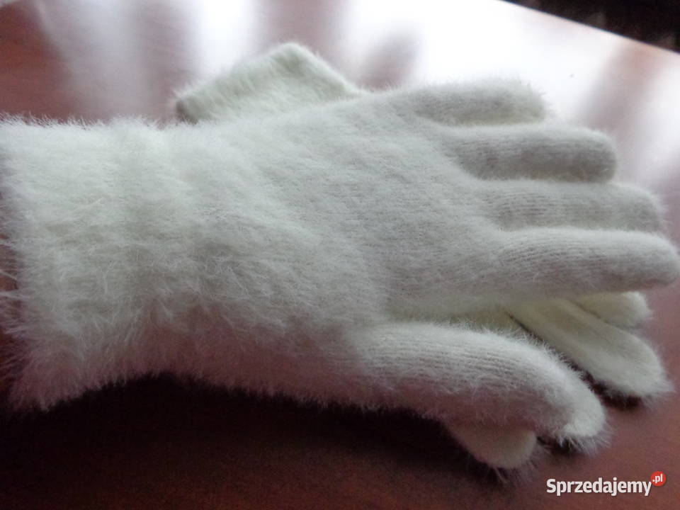 białe ekry rękawiczki alpakowe uniwersalne Poznań