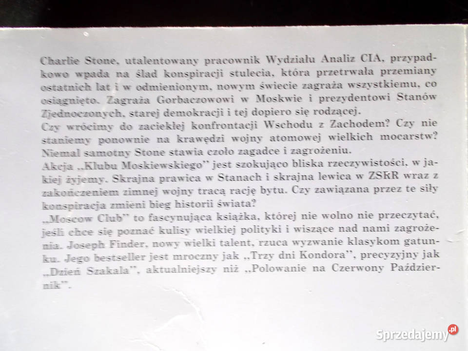 Moscow Club Joseph Finder Kultura i Rozrywka Limanowa